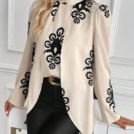 WW | Bluse Puffärmel Unregelmäßiger Druck