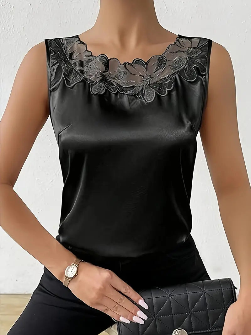 W&W Mode | Satin Bluse Mit Blumendetail Für Damen