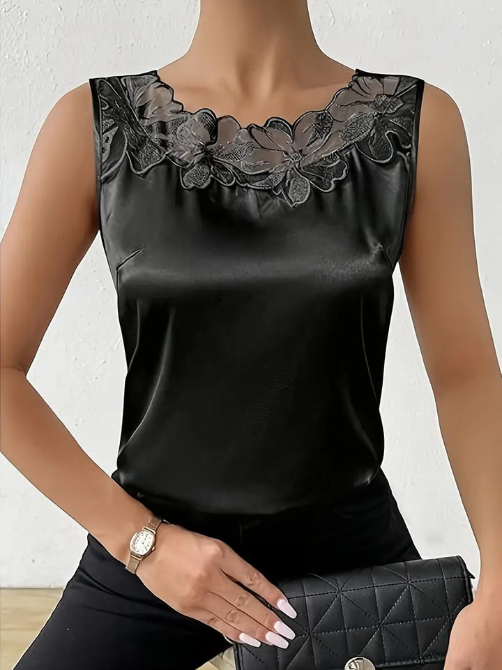 W&W Mode | Satin Bluse Mit Blumendetail Für Damen