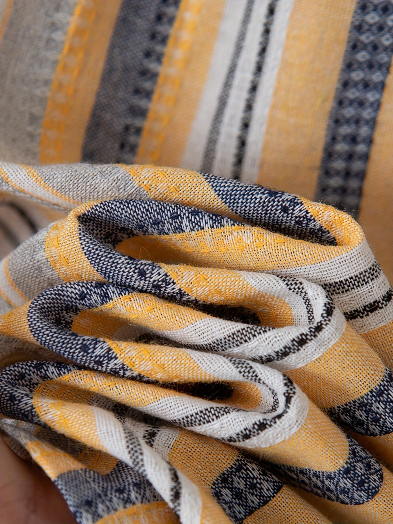 WW | Gestreiftes Baumwoll Leinen Herrenhemd für entspannte Looks