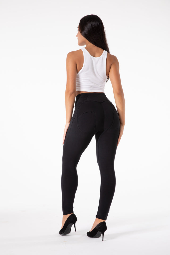 W&W Mode | Stramme Schwarze Leggings mit Hohem Bund