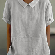 WW | Weiche Baumwoll-Leinen-Bluse für Damen