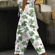 WW | Bequeme Weite Hose Mit Modernem Print Für Frauen