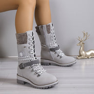 W&W - Elegante Gestrickte Thermo-Stiefel