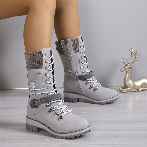 W&W - Elegante Gestrickte Thermo-Stiefel