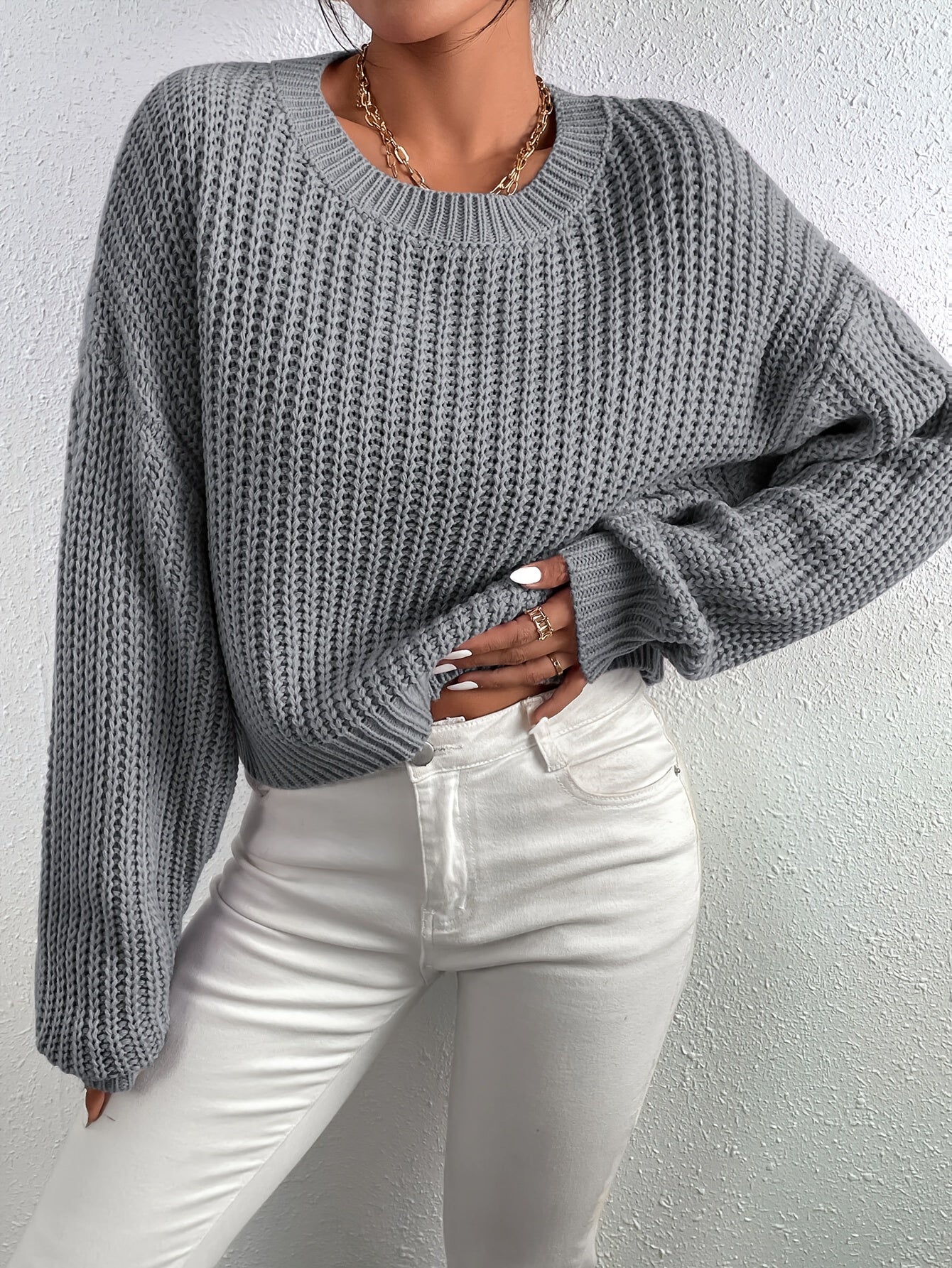 WW | Lässiger Longpullover Damen mit