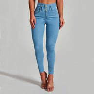 WW hohe Taille Enge Stretch-Form und Hüft lifting Jeans