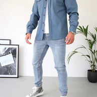 WW | Premium-Jacke mit Knopfverschluss für Herren | Stylische und bequeme Jacke