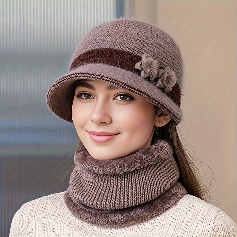W&W Mode | Schickes Winter Stilvolles Gestricktes Set für Frauen