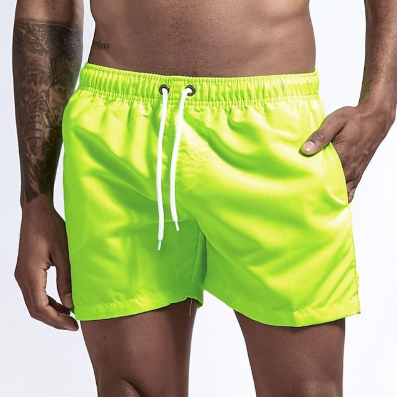 W&W Mode | Einfarbige Herrenstrandshorts Schnelltrocknend