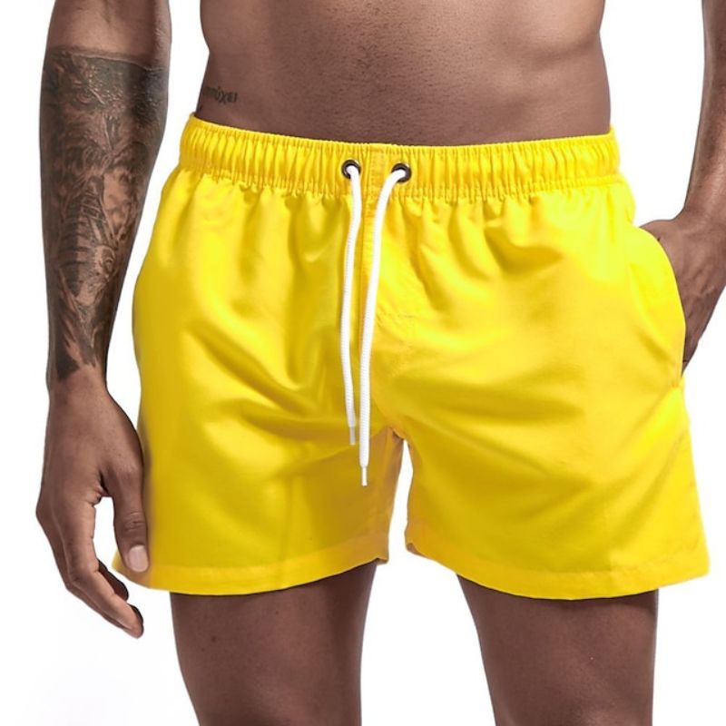 W&W Mode | Einfarbige Herrenstrandshorts Schnelltrocknend