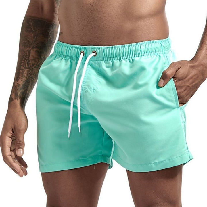 W&W Mode | Einfarbige Herrenstrandshorts Schnelltrocknend