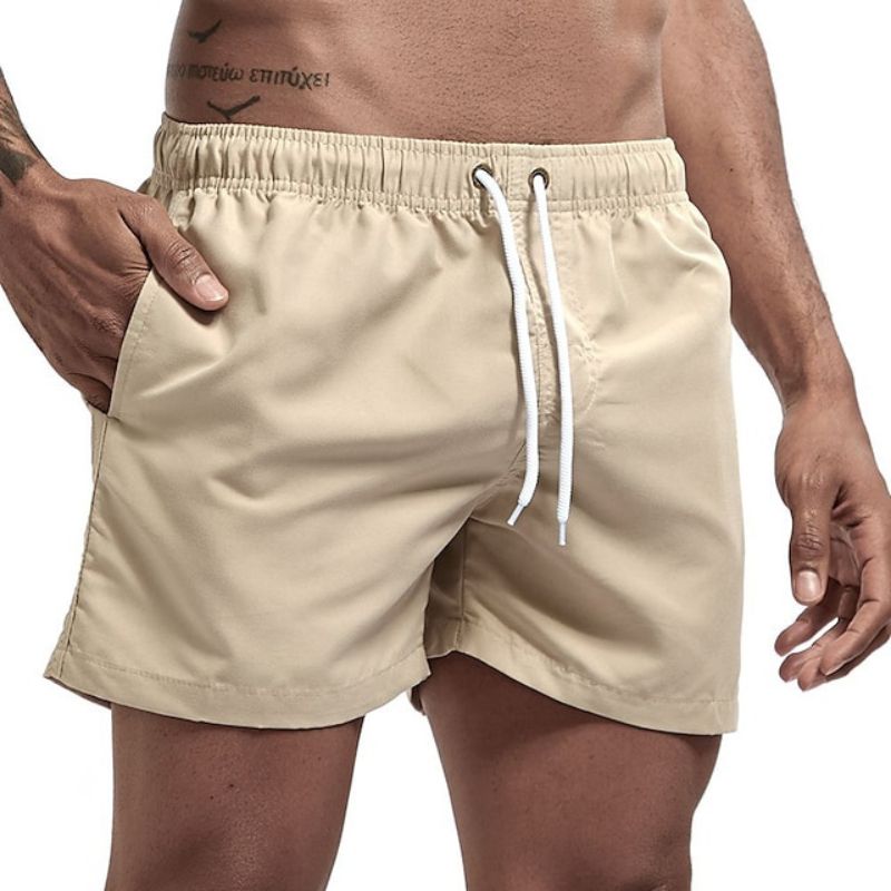 W&W Mode | Einfarbige Herrenstrandshorts Schnelltrocknend