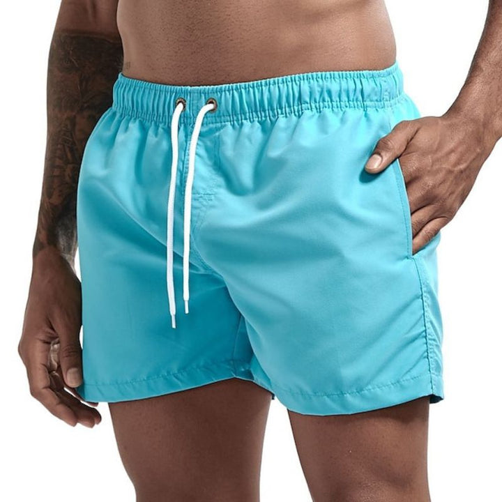 W&W Mode | Einfarbige Herrenstrandshorts Schnelltrocknend