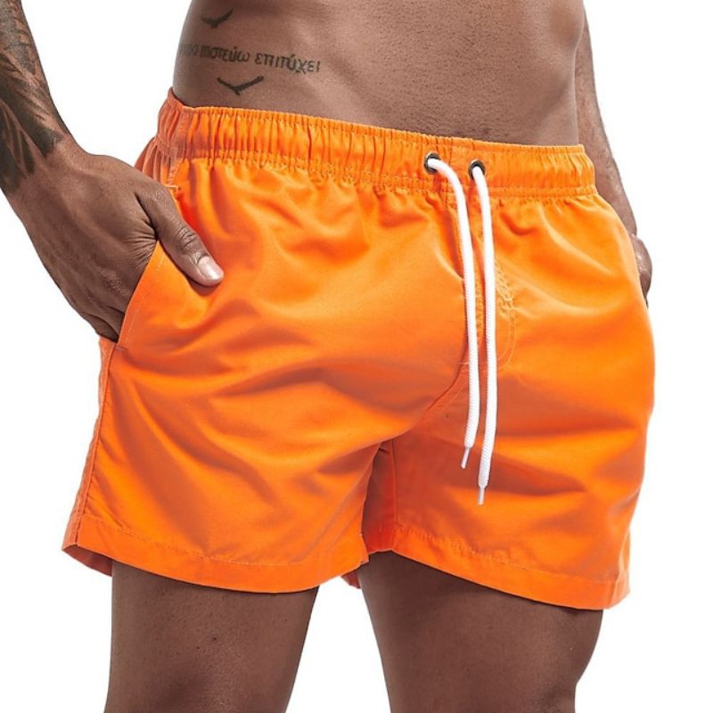 W&W Mode | Einfarbige Herrenstrandshorts Schnelltrocknend