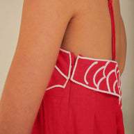 WW | Besticktes Maxi Slip Kleid