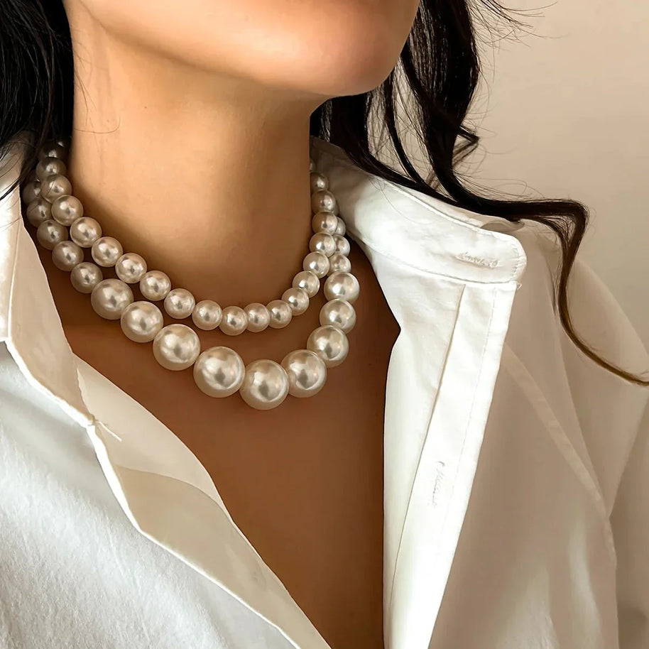 WW | Verziertes Double Layer Halsketten Satz Für Damen