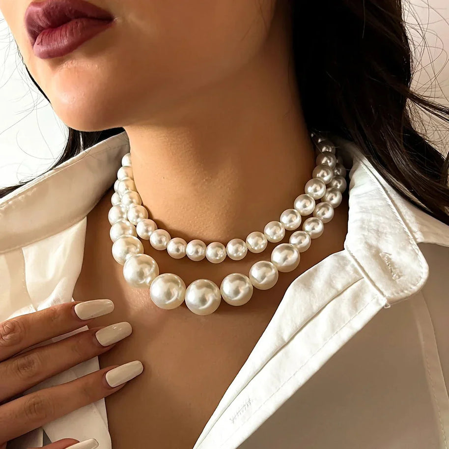 WW | Verziertes Double Layer Halsketten Satz Für Damen
