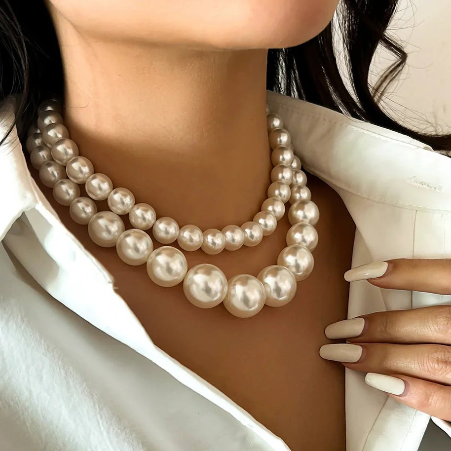 WW | Verziertes Double Layer Halsketten Satz Für Damen