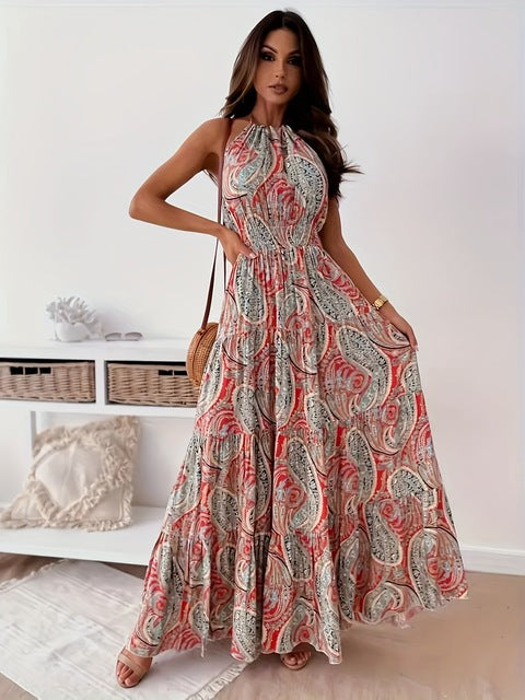 WW | Elegantes Florales Ärmelloses Langkleid