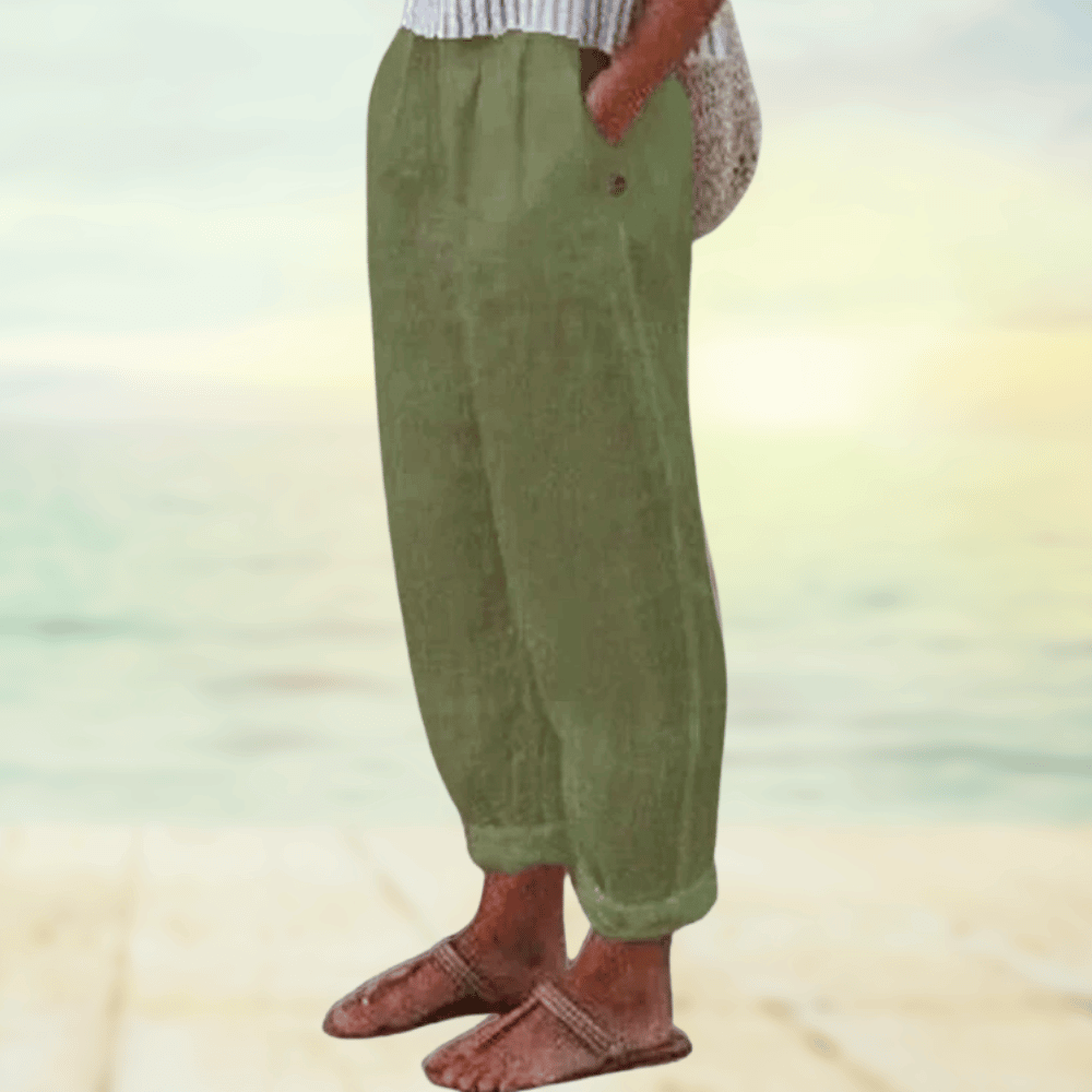 WW | Damen Weiße Weite Hose Elegant