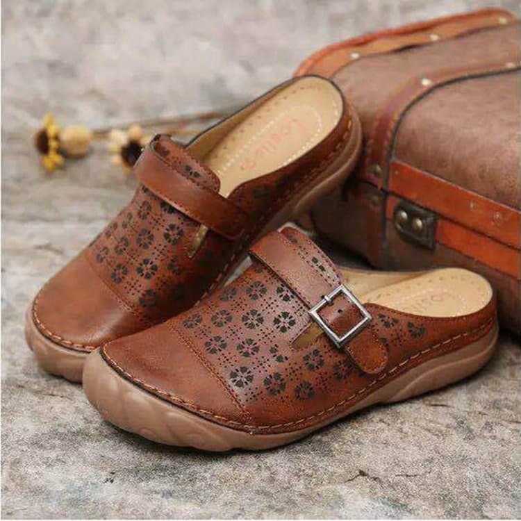 WW | Damen Clogs Aus Leder Weite Passform Leicht