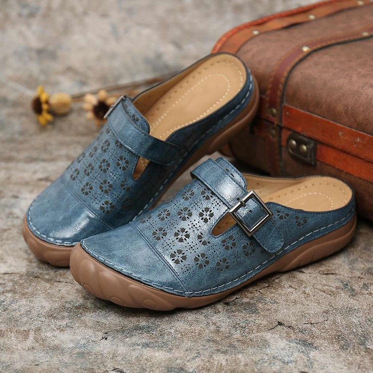 WW | Damen Clogs Aus Leder Weite Passform Leicht