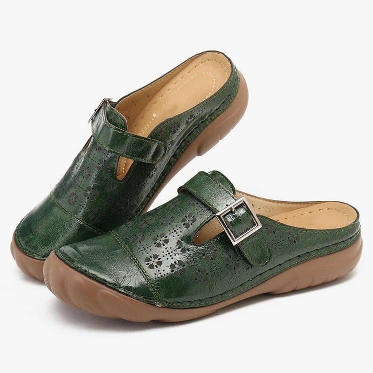 WW | Damen Clogs Aus Leder Weite Passform Leicht