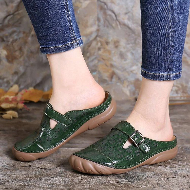 WW | Damen Clogs Aus Leder Weite Passform Leicht