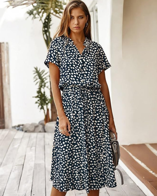 W&W Mode | Elegantes Vintage Midi Kleid Für Damen Für Den Sommer