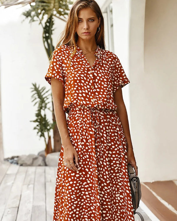 W&W Mode | Elegantes Vintage Midi Kleid Für Damen Für Den Sommer