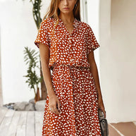 WW | Elegantes Vintage Midi Kleid Für Damen Für Den Sommer