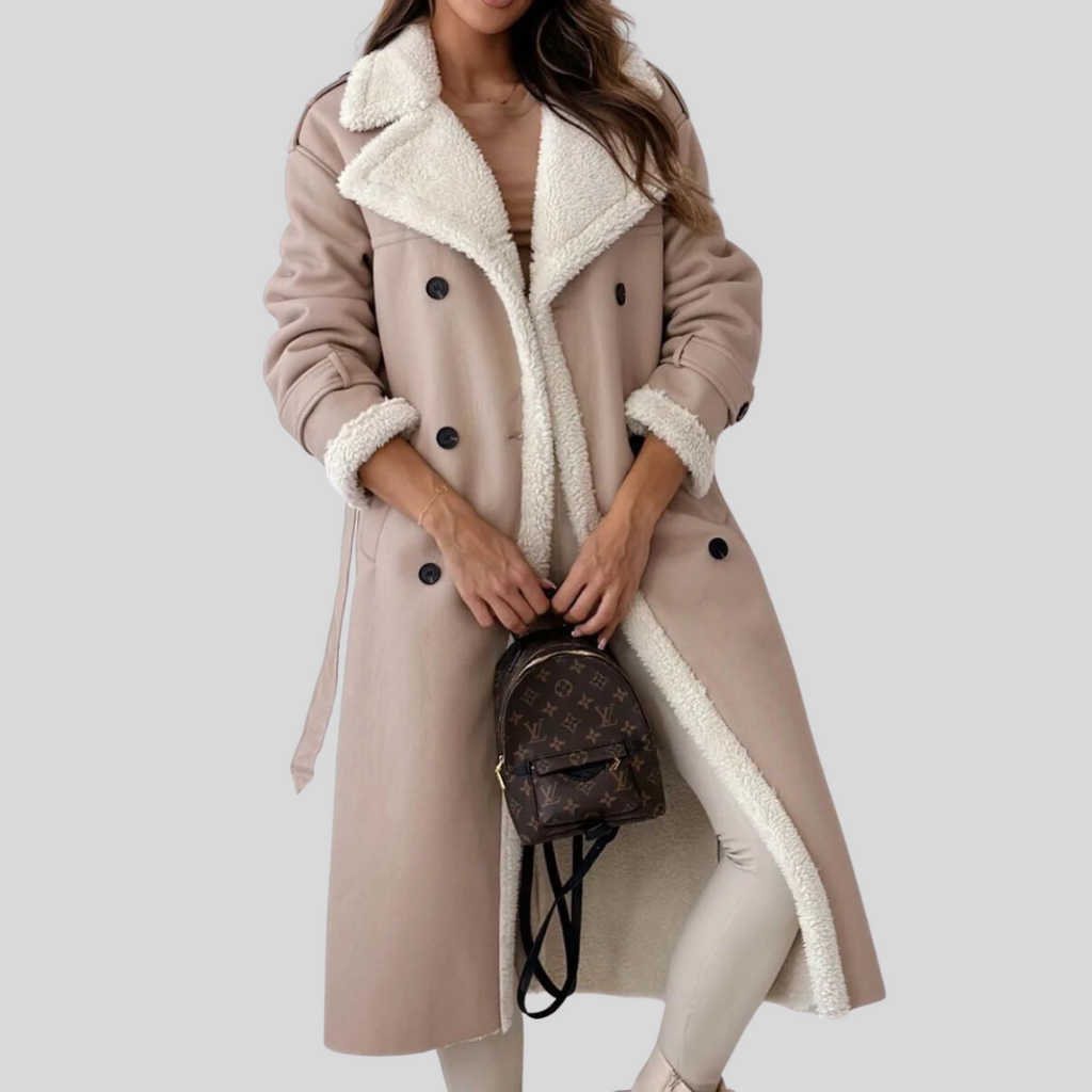 WW | Luxuriöser, Eleganter Leder Trenchcoat