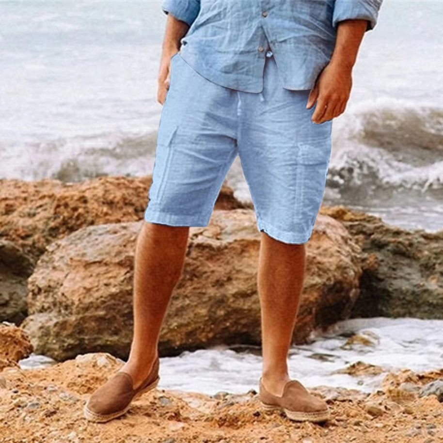 WW | Elegante Leinen Shorts Für Männer