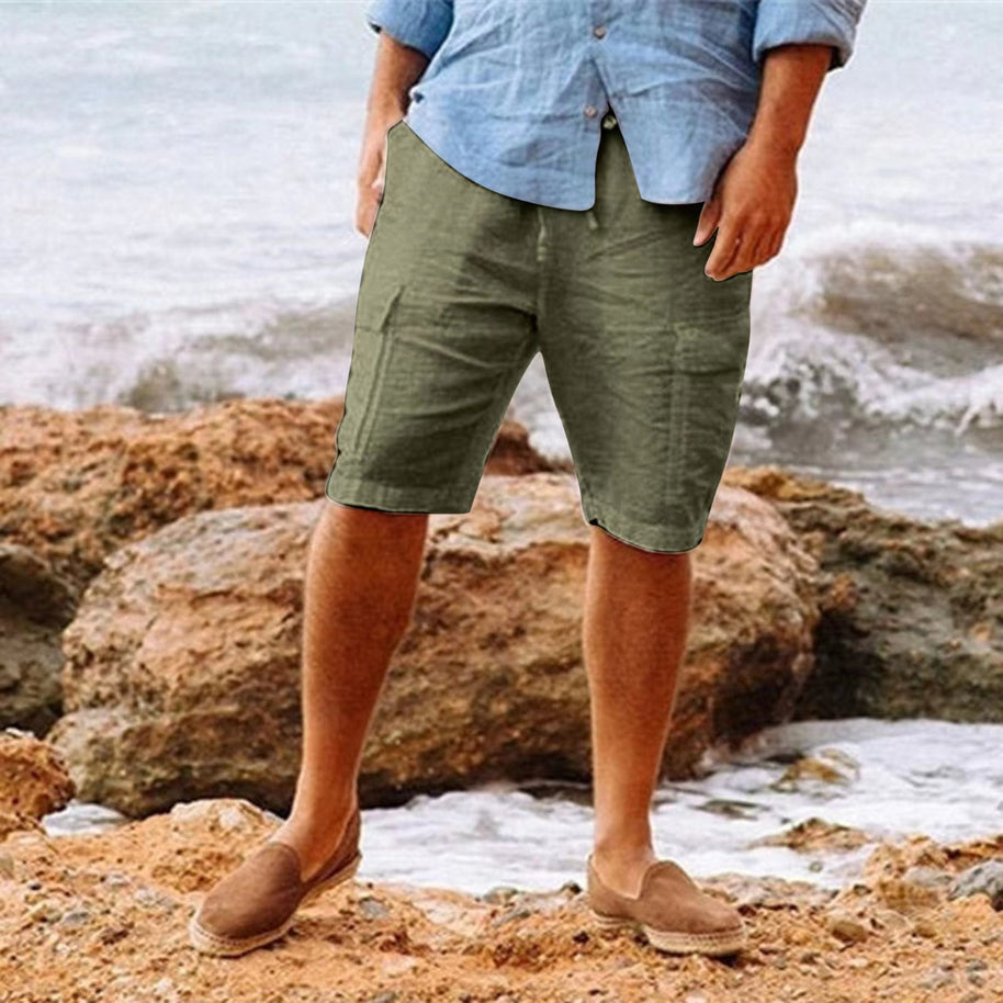 WW | Elegante Leinen Shorts Für Männer