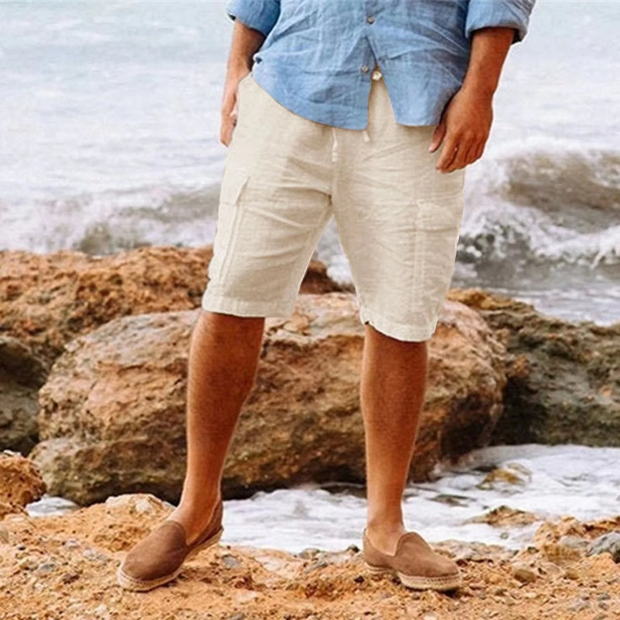 WW | Elegante Leinen Shorts Für Männer
