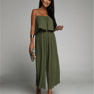 WW | Eleganter Plissierter Jumpsuit Aus Einem Stück