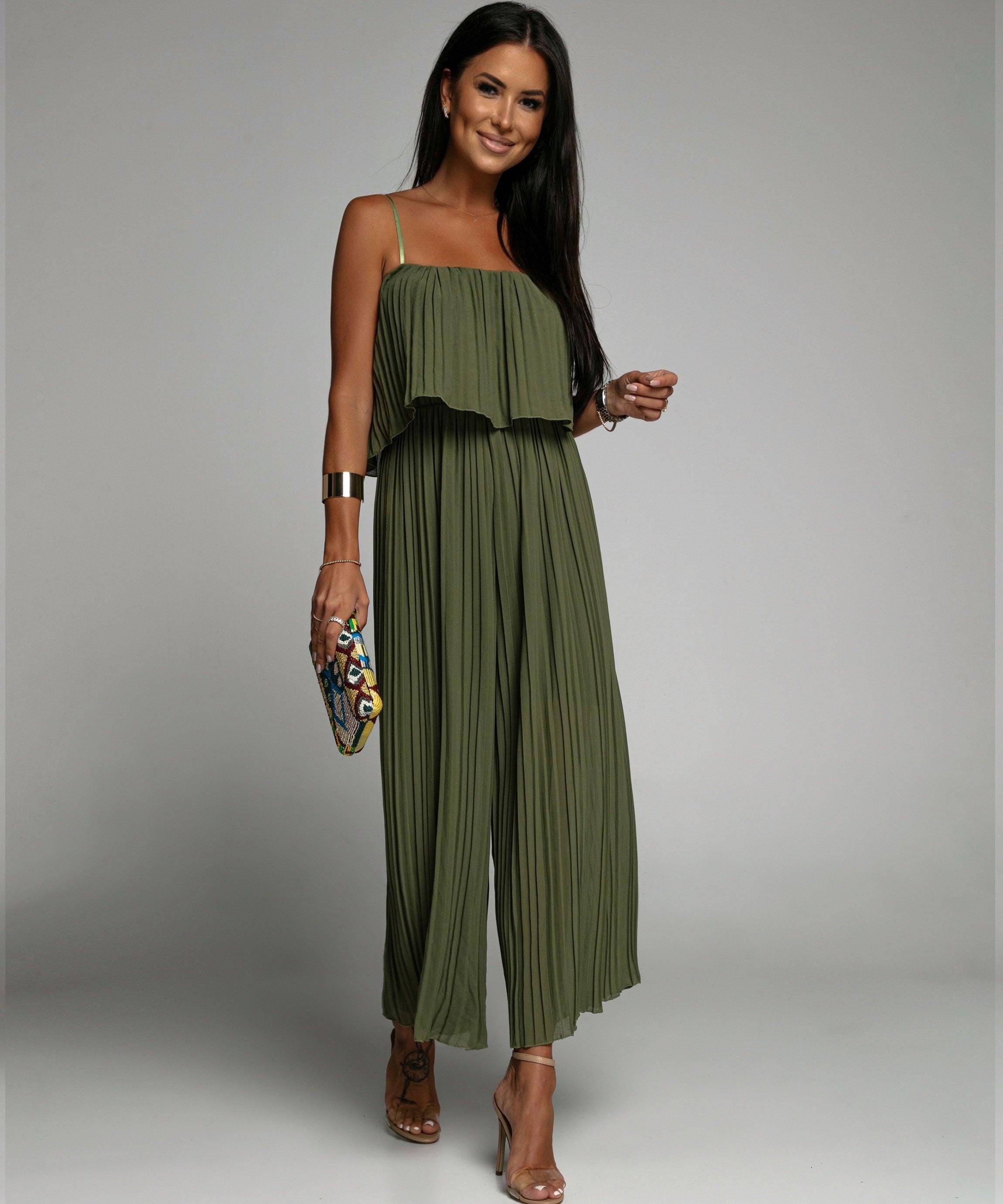 WW | Eleganter Plissee Einteiler