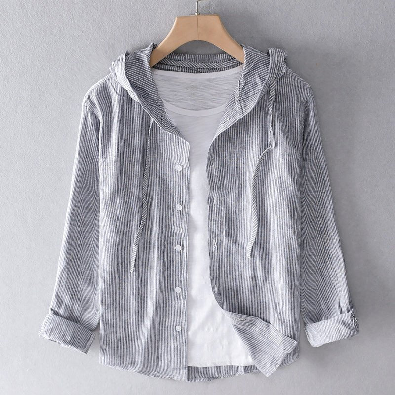 WW | Leinenbluse Mit Kapuze