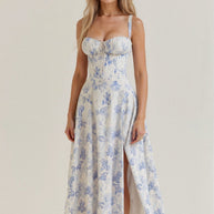 WW | Sommerliches Midi Kleid Mit Trägern & Schlitz Luftig, Elegant & Perfekt Für Warme Tage