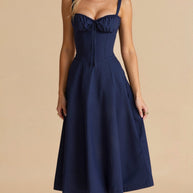 WW | Sommerliches Midi Kleid Mit Trägern & Schlitz Luftig, Elegant & Perfekt Für Warme Tage
