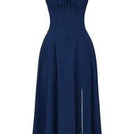 WW | Sommerliches Midi Kleid Mit Trägern & Schlitz Luftig, Elegant & Perfekt Für Warme Tage
