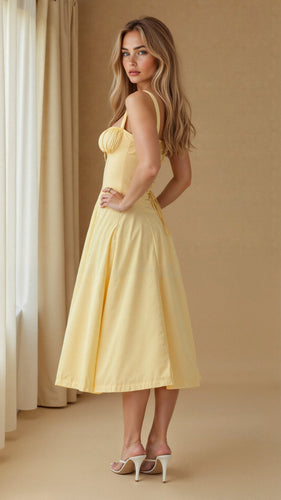 WW | Sommerliches Midi Kleid Mit Trägern & Schlitz Luftig, Elegant & Perfekt Für Warme Tage