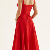 WW | Sommerliches Midi Kleid Mit Trägern & Schlitz Luftig, Elegant & Perfekt Für Warme Tage