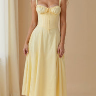 WW | Sommerliches Midi Kleid Mit Trägern & Schlitz Luftig, Elegant & Perfekt Für Warme Tage