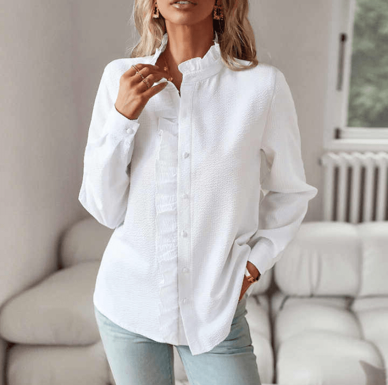 WW | Bluse Damen Schick & Elegant Moderne Details Polyester
