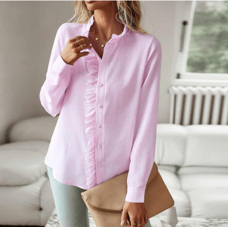 WW | Bluse Damen Schick & Elegant Moderne Details Polyester
