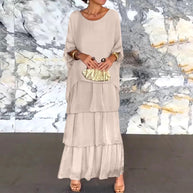 WW | Exklusive Chiffon Lange Kleid