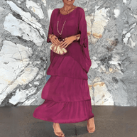 WW | Exklusive Chiffon Lange Kleid