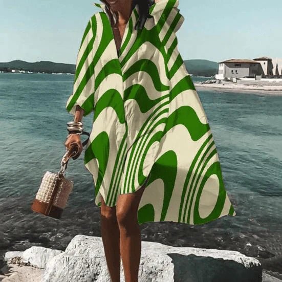 W&W - Knielanges Kleid mit einzigartigem Aufdruck
